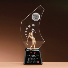 볼 칼자루 크리스탈 트로피