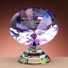 퍼플 큐빅 크리스탈 통상패