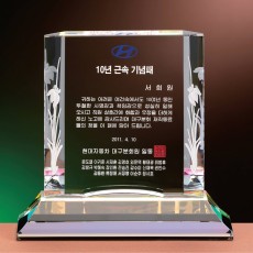 난초 조각 크리스탈 상패