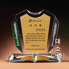금은판 월계수 크리스탈 상패
