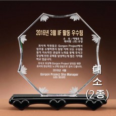 적십자 하트 크리스탈 블랙 상패