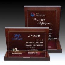 크리스탈 우드 가리비 상패