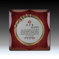학무리 은장 칠보 엔틱 짤프 라운드 우드 상패
